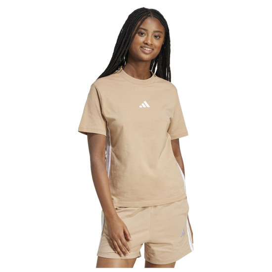 Adidas Γυναικεία κοντομάνικη μπλούζα Essentials 3-Stripes Single Jersey Tee